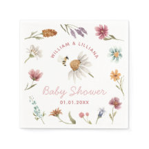 Wildblume Baby Showpapier Napkin