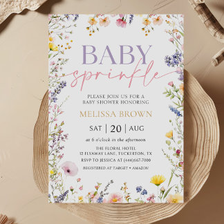 Wildblume Baby Sprinkle Baby Dusche Einladung