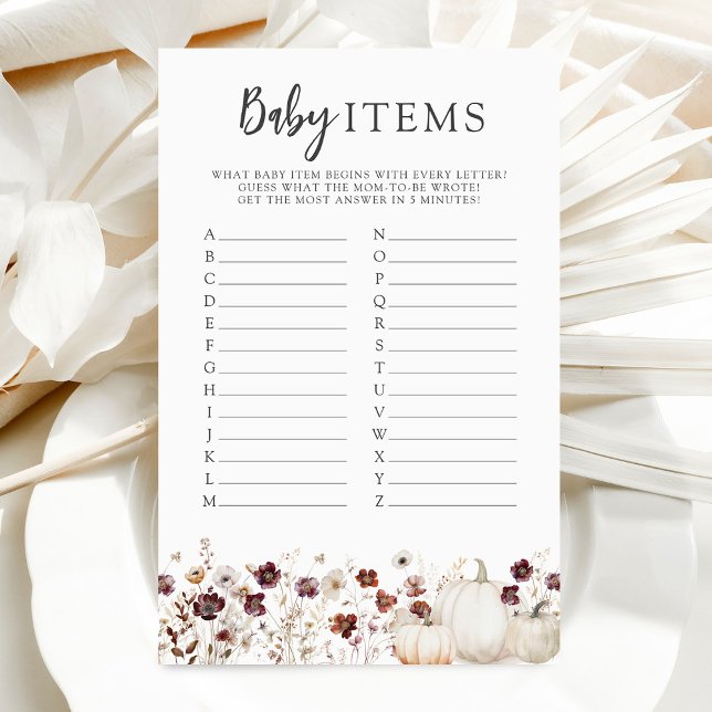 Wildblume Babydusche Babyartikel Spiel (Von Creator hochgeladen)