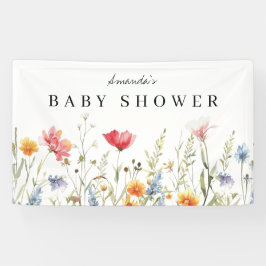 Wildblume-Babydusche Banner