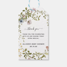 Wildblume | Babydusche Danke, dass ihr Tags gegebe Geschenkanhänger