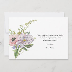 Wildblume Babydusche Dankeskarte