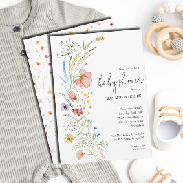 Wildblume Babydusche Einladung