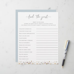 Wildblume Babydusche finden Game