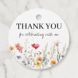 Wildblume Babydusche Geschenkanhänger