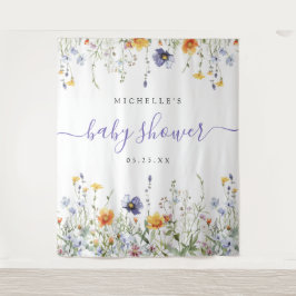 Wildblume Babydusche Hintergrund Wandteppich