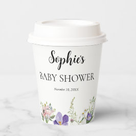 Wildblume Babydusche Pappbecher