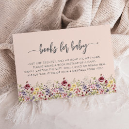 Wildblume Babydusche Schuhbuchanfrage Begleitkarte