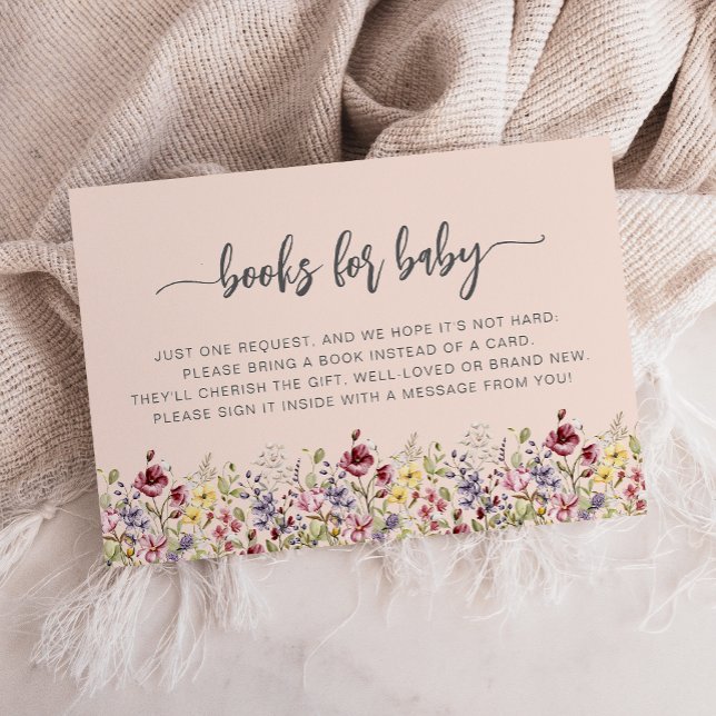 Wildblume Babydusche Schuhbuchanfrage Begleitkarte (Von Creator hochgeladen)