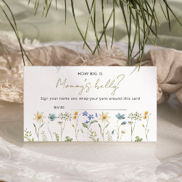 Wildblume Babydusche Wie groß ist Mama's Bauch? Begleitkarte