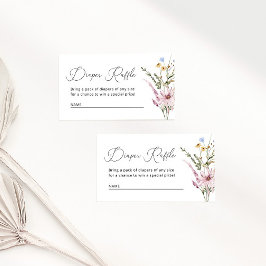 Wildblume Babydusche Windelwaschmaschine Begleitkarte