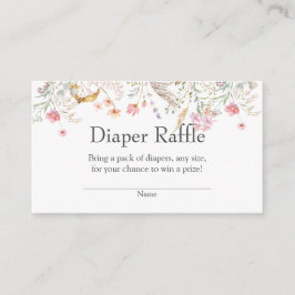 Wildblume Babydusche Windelwindeln Beilage Begleitkarte