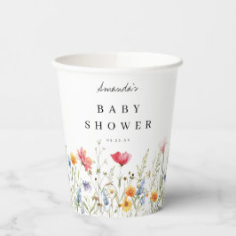 Wildblume Babyduschpapier für Wasserfarben Pappbecher
