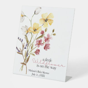 Wildblume Babyduschtenschild Sockelschild