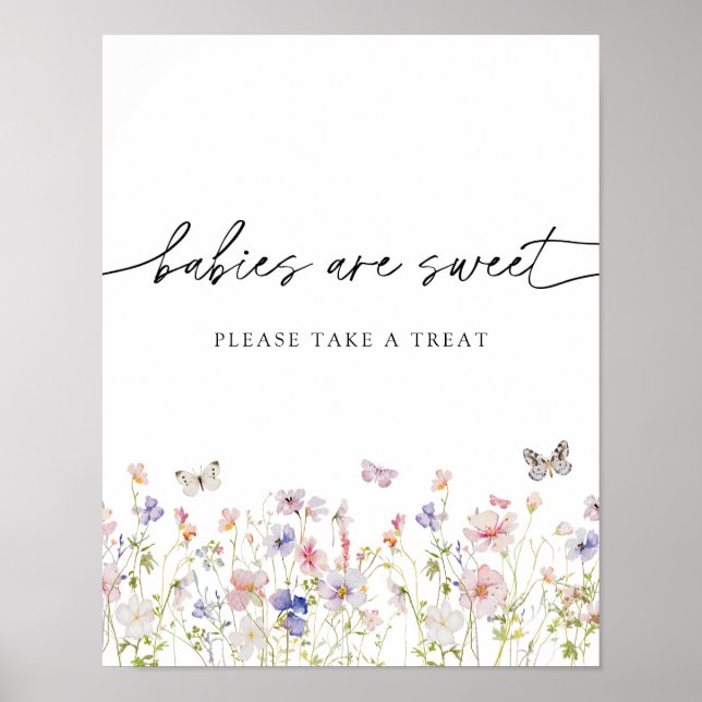 Wildblume Babys sind süß Bitte nehmen Sie eine Lec Poster (Vorne)