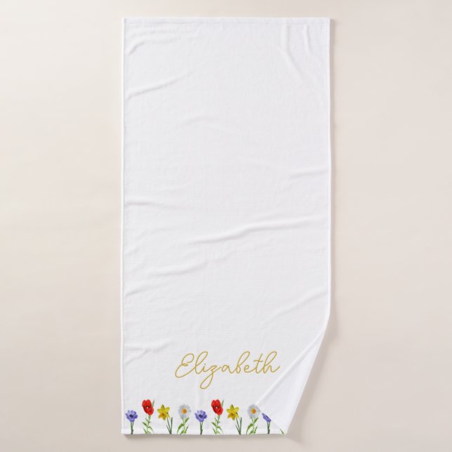 Wildblume Badehandtuch (Badehandtuch)