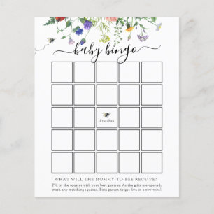 Wildblume Bee Baby Bingo Game Card