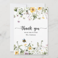 Wildblume Bee Brautparty Danke Karte