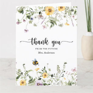 Wildblume Bee Brautparty Danke Karte