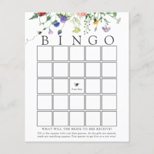 Wildblume Bee Bridal Bingo Game Card