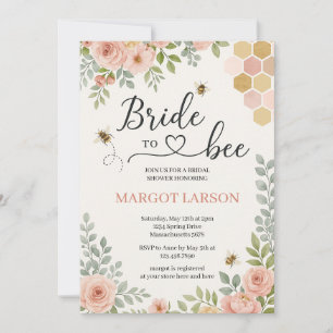 Wildblume Bee Bride to Bee Brautparty Einladung