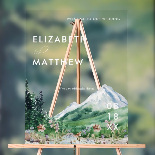 Wildblume | Begrüßung Acrylschild (Neutral)