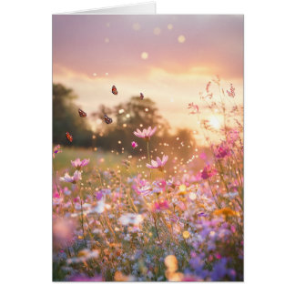 Wildblume Begrüßung Notecard Blank Inside