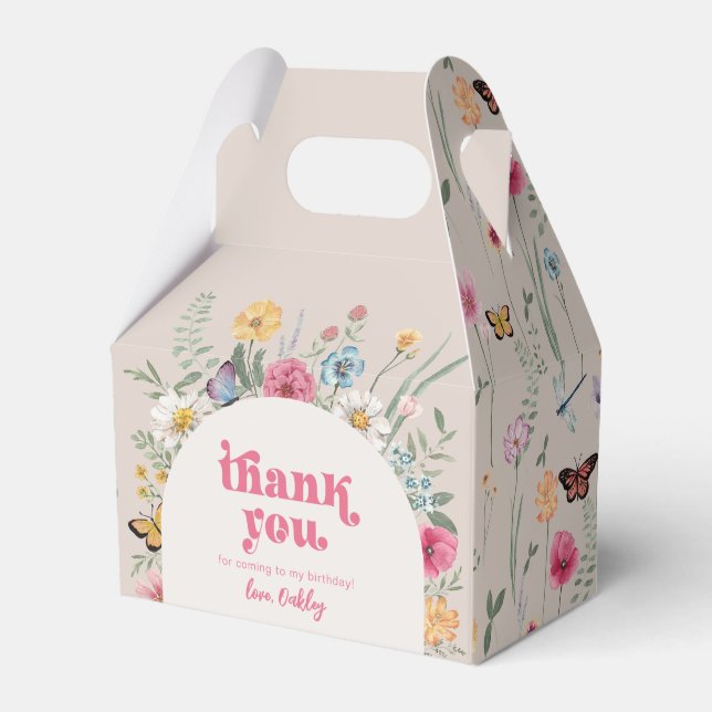 Wildblume Birthday Gefälligkeitsboxen Geschenkschachtel (Vorderseite)