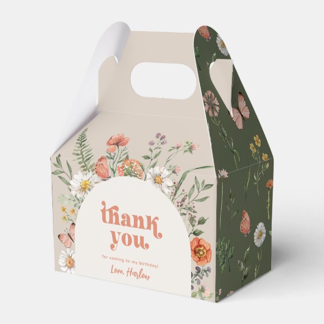 Wildblume Birthday Gefälligkeitsboxen Geschenkschachtel (Vorderseite)