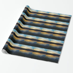 Wildblume, Blauer Sonnenuntergang Geschenkpapier