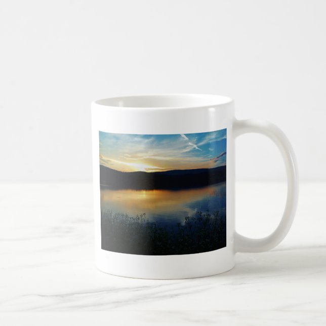 Wildblume, Blauer Sonnenuntergang Kaffeetasse (Rechts)