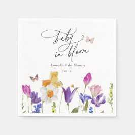 Wildblume Bloom Baby Dusche Napkins Serviette