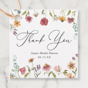 Wildblume Bloom Brautparty Geschenkanhänger