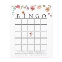 Wildblume Bloom Bridal Bingo Game Card