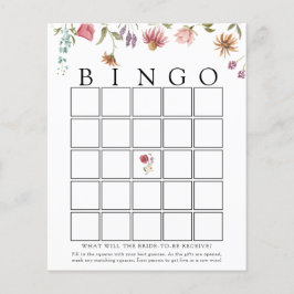 Wildblume Bloom Bridal Bingo Game Card