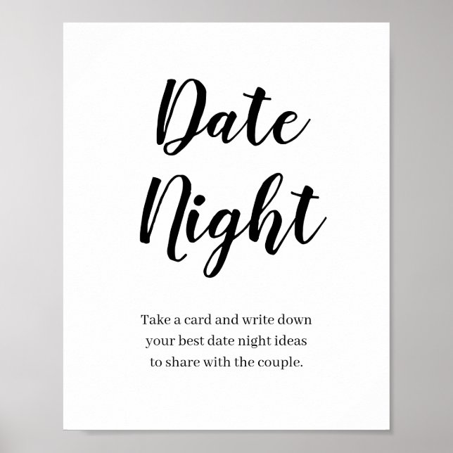 Wildblume Bloom Date Night Idee Unterschreiben Dat Poster (Vorne)