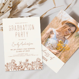 Wildblume Bloom Graduation Party Boho Einladung