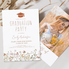 Wildblume Bloom Graduation Party Boho Einladung