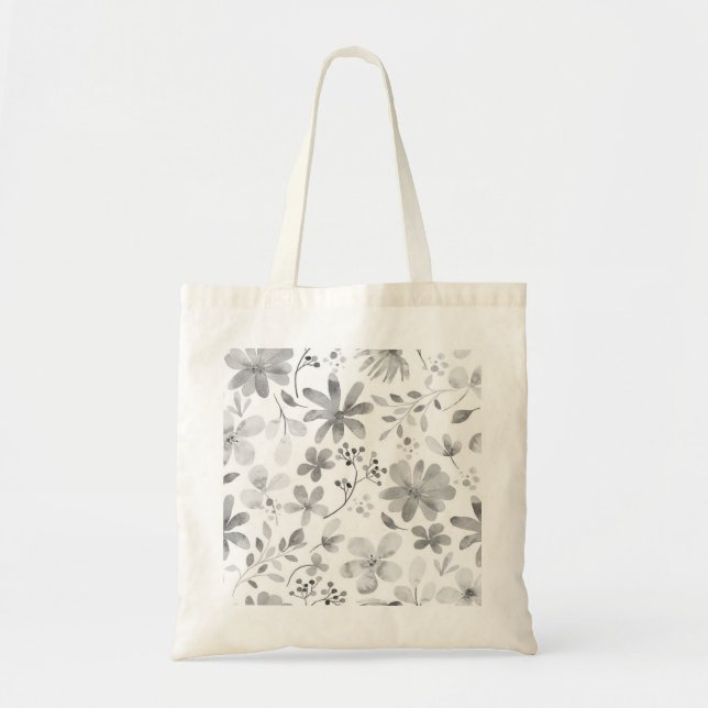 WILDBLUME BLOOMIERT KUNST TOTE BAG TRAGETASCHE (Vorne)