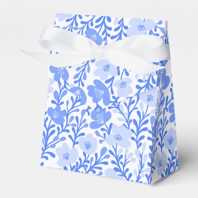 Wildblume Blue Blooms Blütenspülung Custom Geschenkschachtel (Vorderseite)