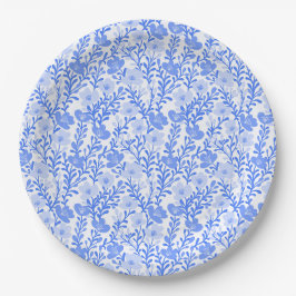 Wildblume Blue Blooms Blütenspülung Custom Pappteller