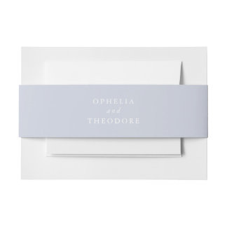 Wildblume Blue Elegante Wedding Suite Einladungsbanderole