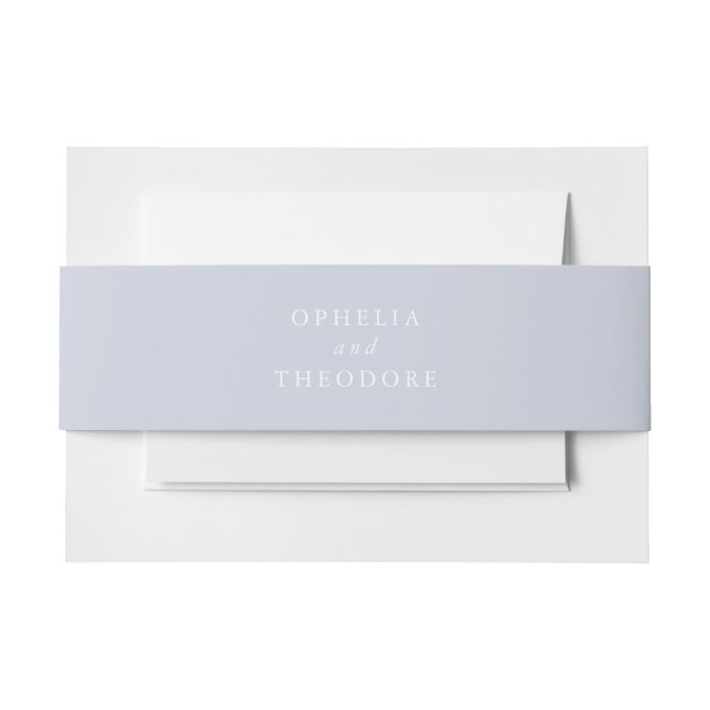 Wildblume Blue Elegante Wedding Suite Einladungsbanderole (Vorderseite Beispiel)