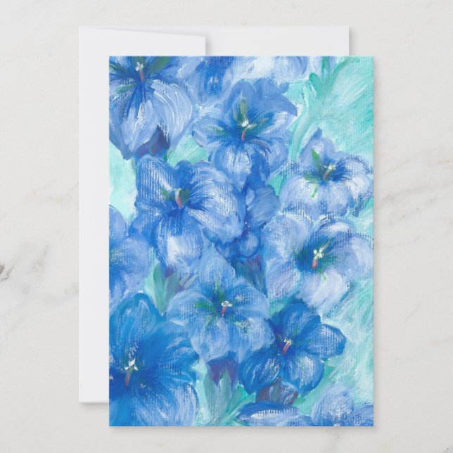 Wildblume Blue Gentian Feiertagskarte (Vorderseite)