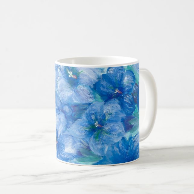Wildblume Blue Gentian Kaffeetasse (VorderseiteRechts)