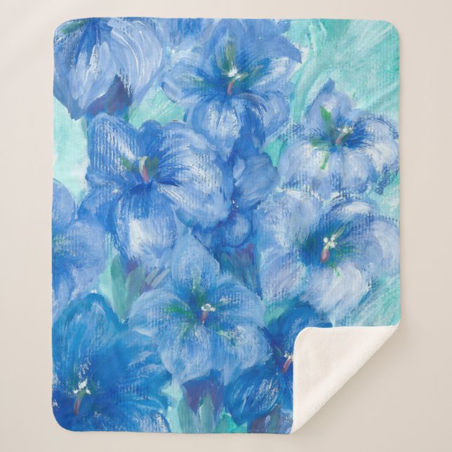 Wildblume Blue Gentian Sherpadecke (Vorderseite)