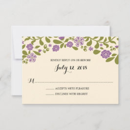 Wildblume blüht | HochzeitsrSVP RSVP Karte