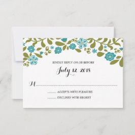 Wildblume blüht | HochzeitsrSVP RSVP Karte