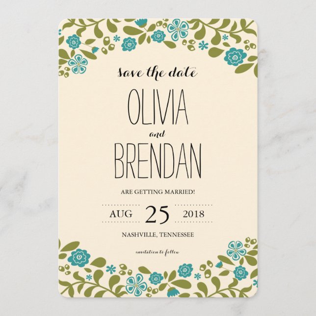 Wildblume blüht | SAVE THE DATE (Vorderseite)