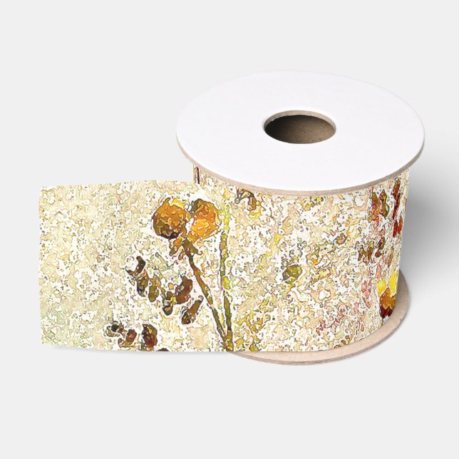 Wildblume-Blumen-botanisches Satin-mit Blumenband Ripsband (Spule)
